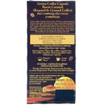 Aroma Urnt Caramel Capsule drink in a clear glass, showcasing the caramel-flavored beverage with a smooth, inviting appearance.