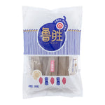 Lusheng Potato Noodle Large 300g package, dry grocery product with uncooked potato noodles in clear packaging.