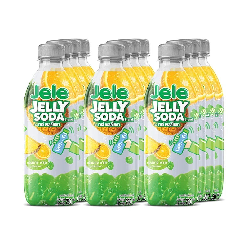 Jele Jelly Soda Mixed Fruit Cream Flavour snacks in 250g pack, colorful jelly candies from the confectionery product line.
