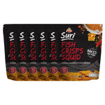 Chaolay Fish Crisps with Squid, 40g pack, showing crispy snack with squid flavor in a colorful packaging.