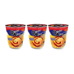 Mama Oriental Kitchen Dried Instant Cup Noodles Cheesy Gochujang in a cup with noodles, cheese, and spicy Gochujang sauce.