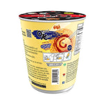 Mama Oriental Kitchen dried instant cup noodles with cheesy gochujang flavor, featuring the noodle cup and flavor packet.