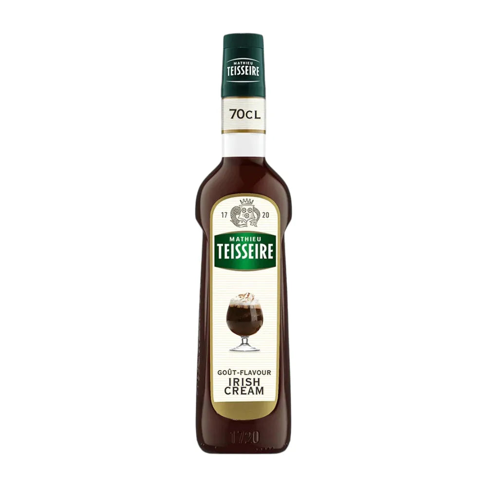 Mathieu Teisseire Irish Cream syrup 700ml bottle for adding flavor to beverages and desserts in dry grocery category