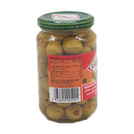 Crespo Green Olives Stuffed, 354g jar of savory green olives filled with pimiento, ideal for snacks and appetizers
