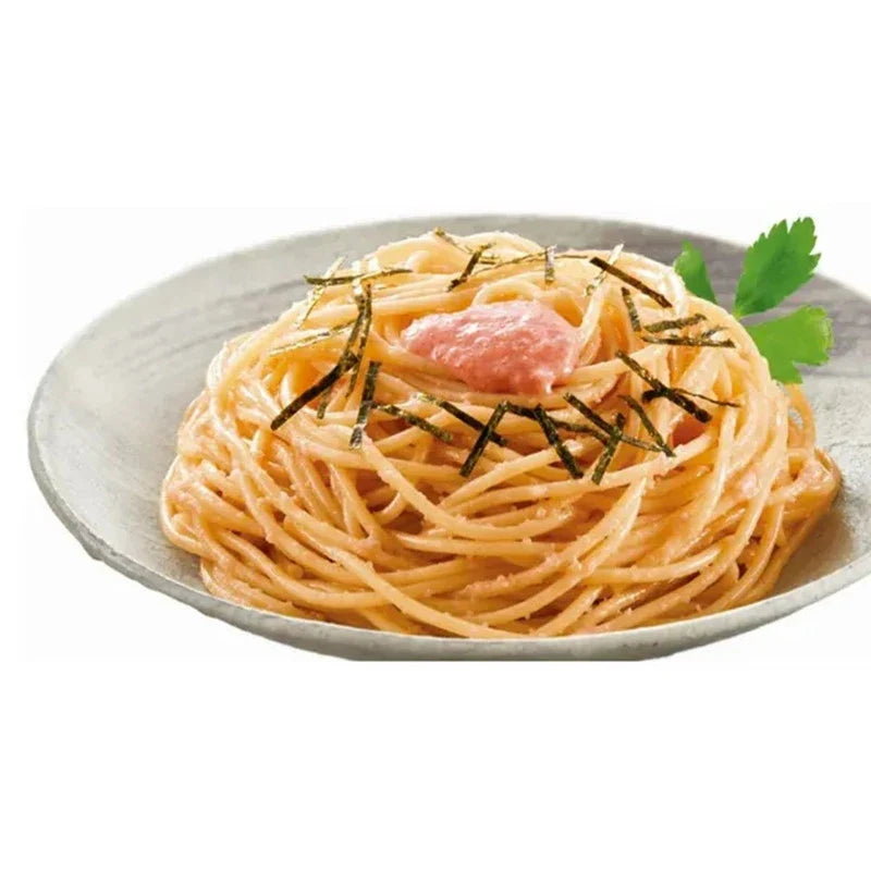 S & B Instant Karashi Mentaiko Fish Roe Spaghetti Sauce 53.4g packet, Japanese dry grocery product with spicy fish roe flavor