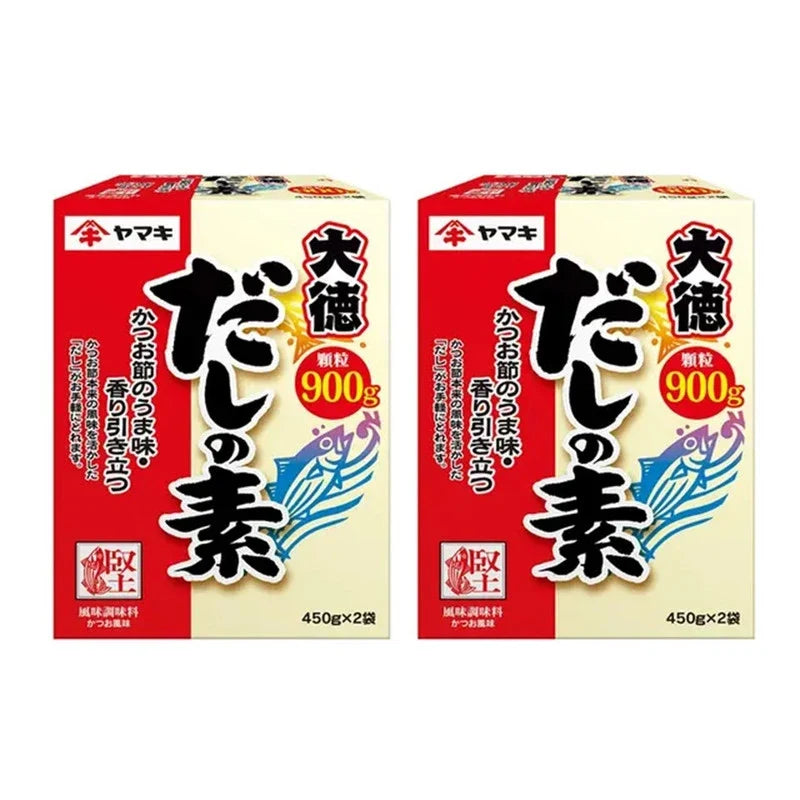 Yamaki Dashi No Moto soup base with roasted dried bonito flakes, Japanese dry grocery seasoning for flavorful broths and soups.