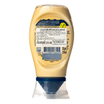 Hellmann's Mayo Real Squeezy bottle with squeeze cap, ready for use in grocery kitchen or sandwich preparation.