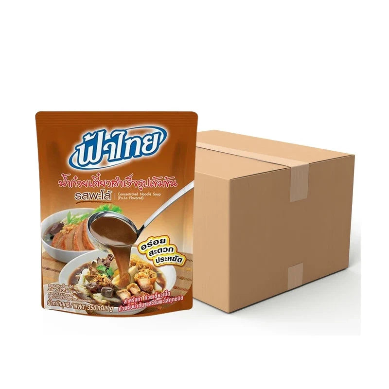 Fathai Concentrated Noodle Pa-Lo Soup 350g, dry grocery product with packaging and noodles displayed.