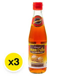 ABALONE Premium Fish Sauce 300ml bottles, featuring clear plastic bottles with dark fish sauce, in a pack of three for dry grocery.