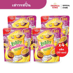 TROPICA KING Passion Fruit Ready To Blend Packs, 230g x4, dry grocery product with vibrant passion fruit pieces in sealed packs