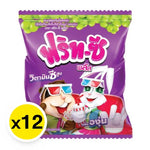 FRIT-C Frit-c Plus Grapefruit snacks, 22g packets, displayed in a row, highlighting fruity flavor and colorful packaging.