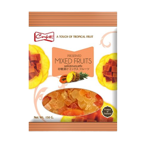 Confetti Dry Fruit Mixed confectionery snack in a colorful bowl with assorted dried fruits and nuts.