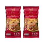 Kindee baked glass noodles in clay pot set, 75g x2, dry grocery, featuring clear glass noodles served in traditional clay pots