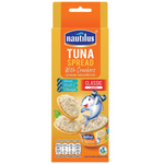 Canned Nautilus Tuna Spread jar with label, showing the seafood product in a grocery setting