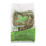Green Sweet dried stevia leaves in a 50g package, showcasing vibrant green leaves for natural sweetening in dry grocery.