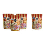 Nezline Tubtab peanut snack with almond, pistachio, and cashew nuts in a clear container, showcasing mixed nut pieces.