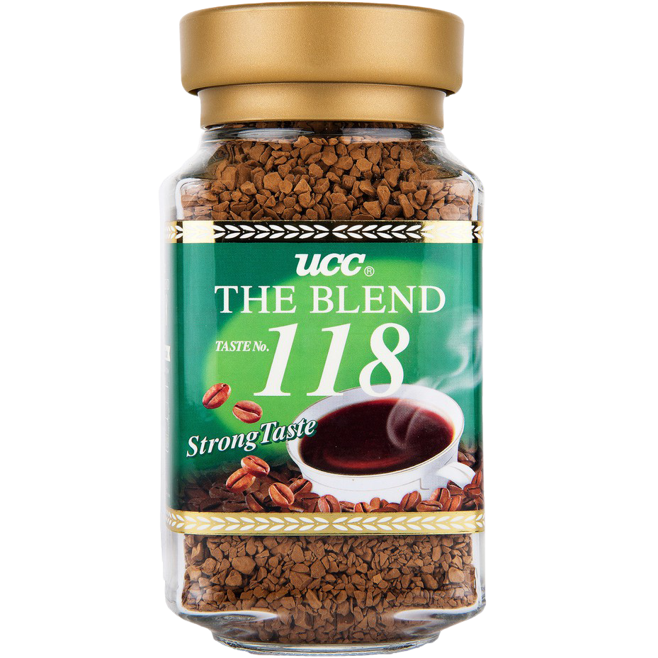 Ucc Coffee 118 drink in a clear glass, showing a dark coffee beverage with a smooth surface and subtle branding.