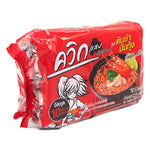 Quick Tom Yum Mun Goong instant noodles, dry grocery, 60g x10 pack, flavorful Thai shrimp tom yum noodle snack