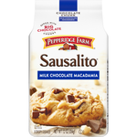 Pepperidge Farm Milk Chocolate Cookies, a pack of confectionery snacks with chocolate-filled cookies and a crisp texture.