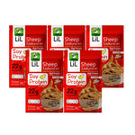 Lilsheep Glass Protein Set with Tom Yum flavor, a popular fragrant snack confectionery in a clear glass container.