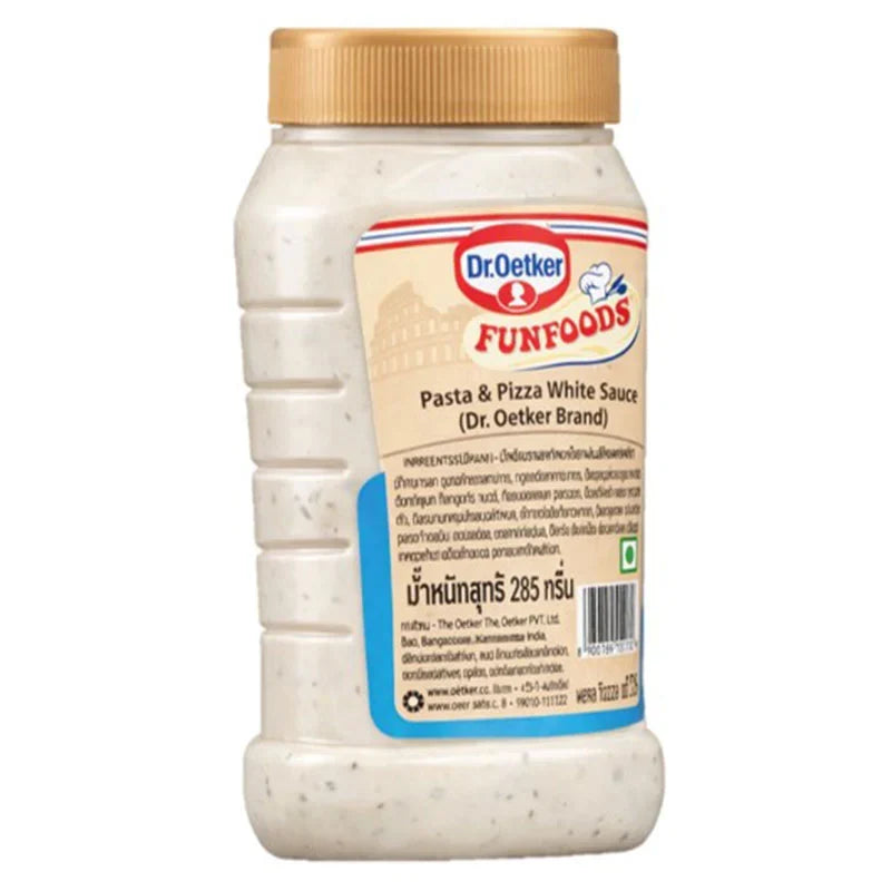 DR.OETKER Pasta and Pizza White Sauce in 285g package, showing the dry sauce powder with brand label on the packaging.