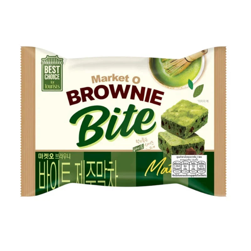 Orion Market O Brownie Bite Matcha snack pack with green tea-flavored brownie bites in a 240g package.