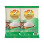 Nokkrayangkoo Double Egret Jasmine Rice in a green bag, dry grocery product with clear branding and packaging.