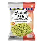Tonggarden Board Beans Wasabi snack in 300g package, dry grocery snack with spicy wasabi flavor, TONGGARDEN brand.