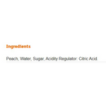 Sainsbury's peach halves in syrup in a can, showcasing juicy peach slices submerged in sweet syrup.