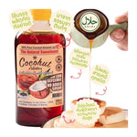 Cocohut Syrup bottle from Cocohut brand, dry grocery product with a label, displayed on a plain background.