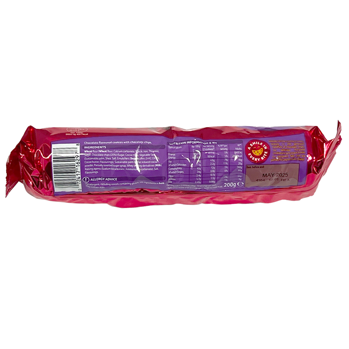Maryland Double Choc Chip Cookies, confectionery snacks with rich chocolate chips and soft cookie texture.