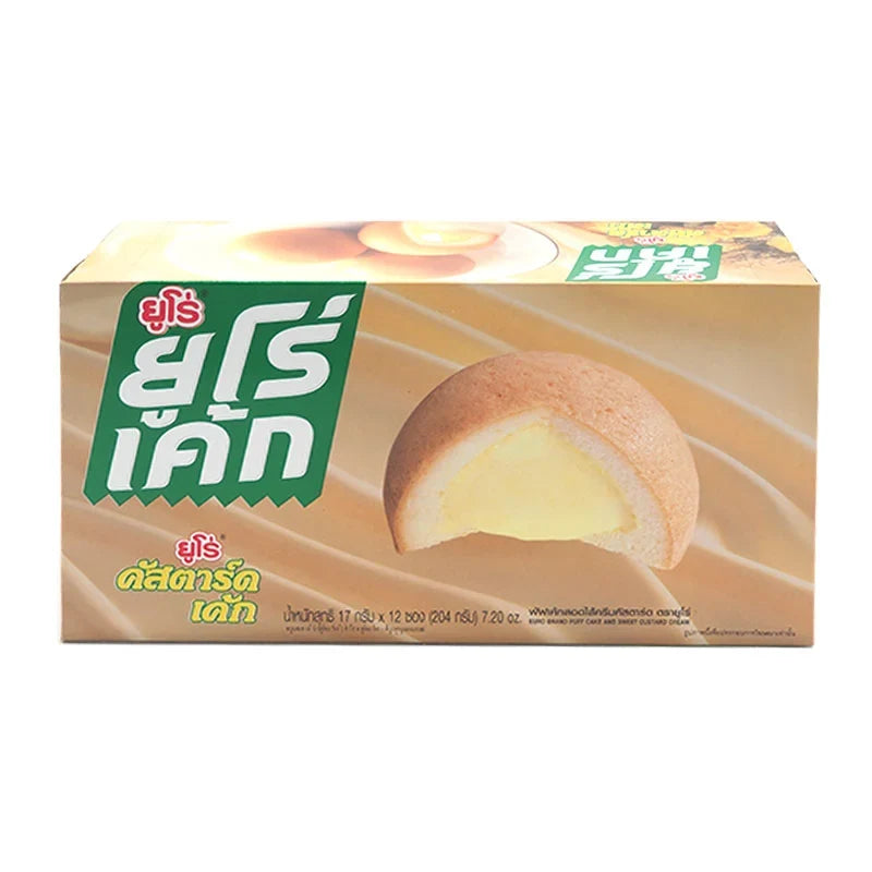 Euro Cake Custard 17g snack packet from EURO, dry grocery confectionery with creamy custard flavor.