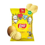 Assorted LAYS Classic Salt snack bags, 69g each, arranged in a pack of 24, showing crisp potato chips in a colorful bag design.