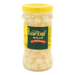 MAE JIN Garlic Tone Pickle in 870g jar, dry grocery product with visible garlic and pickle ingredients inside.