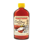 Cocohut Syrup bottle from the dry grocery section with a white label and blue cap, showcasing the Cocohut brand.