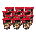 Kindee glass noodle salad cup, 34g, in a pack of 12, featuring transparent glass noodles in a dry grocery product.