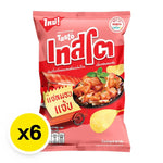 Tasto Potato Chip Salmon snack in 40g pack, displayed in a six-pack box, part of dry grocery snack and confectionery collection.