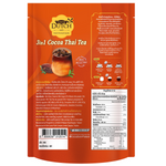 Cocoa Dutch 3-in-1 Thai tea drink in a glass, showing the creamy, orange-colored beverage with tea and milk layers.