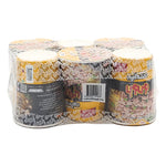 Mama Cup Instant Noodles with Minced Pork, 60g x6 packs, dry grocery product in a compact cup with steaming noodles inside.