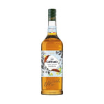 Giffard Barista Vanilla 1L bottle of vanilla syrup for coffee and beverages, in a clear plastic bottle with a black cap