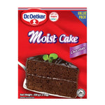 DR.OETKER Moist Chocolate Cake Mix 500g pack, dry grocery product with two boxes, ideal for baking moist chocolate cakes.