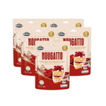 Nezline Nougatto Nougat Crisp snack featuring crunchy nougat and sweet confectionery pieces in a close-up shot.