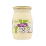 Woolworths Macro Organic Whole Egg Mayonnaise in a jar, made with free-range eggs, suitable for dry grocery use.