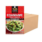 S & B Chili Garlic Edamame Seasoning Mix sachets, 15 packs of 25.2g dry grocery seasoning for edamame and snacks