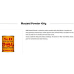 S & B Selected Spice Mustard Powder and turmeric cans, dry grocery spices, showing the product labels and containers.