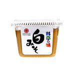 Marukome Ryotei No Aji Shiro Miso white soybean miso in a dry grocery package, traditional Japanese fermented soybean paste