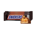 Snickers Original Flavor 51g candy bar with chocolate, caramel, and nuts, shown in its wrapper on a plain background.