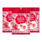 ARO Gummy Strawberry snack pack, 72g x3, showing colorful strawberry-shaped gummies in clear packaging.