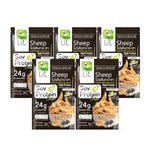 Lilsheep soy protein crisps, snack confectionery with crunchy texture and soy flavor, in colorful packaging.