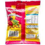 Maynards Bassetts Wine Gums confectionery snacks with colorful, chewy fruit-flavored candies in various shapes and colors.